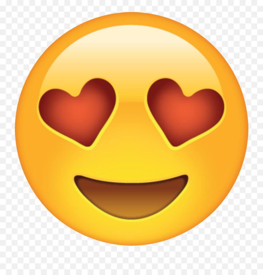 Heart Eyes Emoji Sticker - Love Emoticon Png,Flame Emoji Png