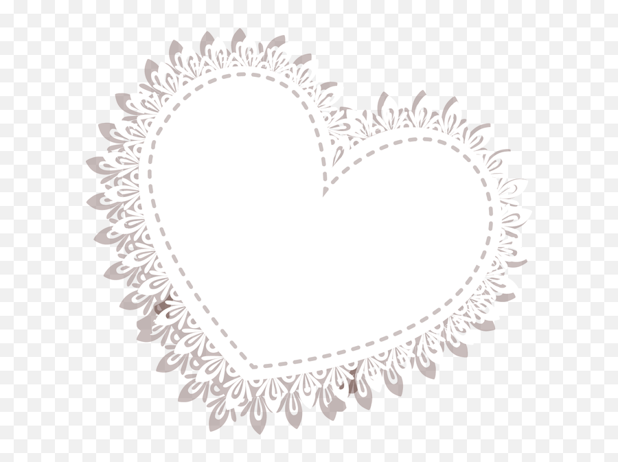 Download Lace White Heart Motif - Png White Lace Heart Png Lace Heart Transparent Background,White Heart Transparent