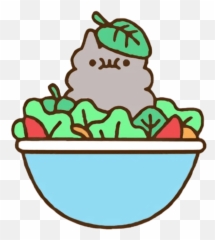 Download Pusheen Ensalada - Stormy Pusheen Hd Png Pusheen In A Salad,Pusheen Png