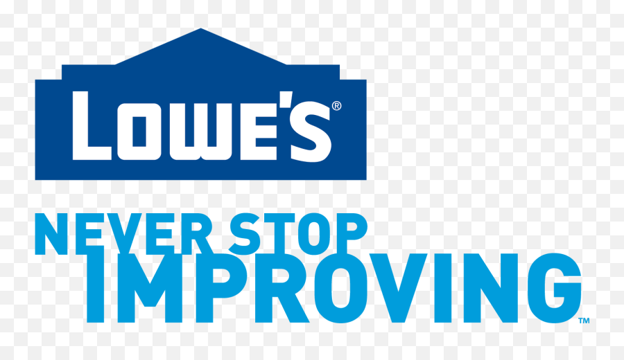 Never Stop Improving Transparent Png - Lowes Coupon,Lowes Logo Png