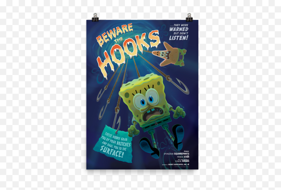 Spongebob Squarepants Beware The Hooks - Spongebob Beware The Hooks Png,Mr Krabs Transparent