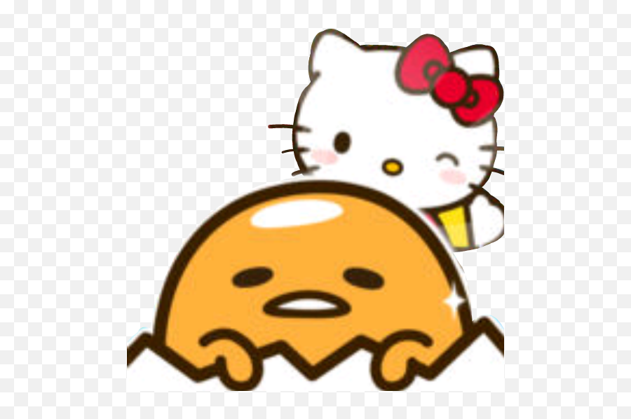 Download Gudetama Gudetamahellokitty Sanrio Hellokitty Hello - Hello Kitty With Eye Patch Png,Gudetama Transparent