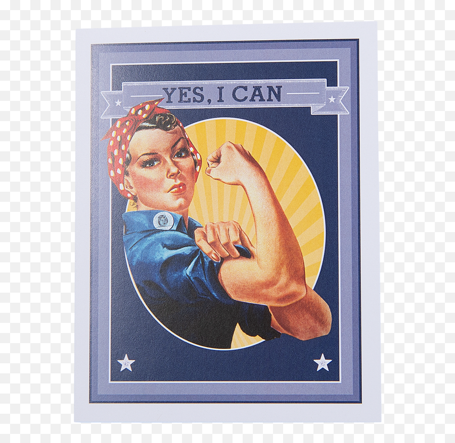 Rosie The Riveter Yes I Can Notecard - We Can Do The Png,Rosie The Riveter Png