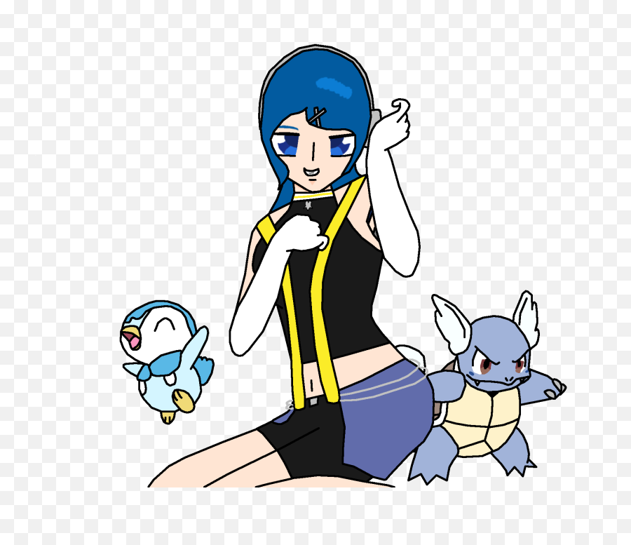 Arin With Wartortle And Piplup Of Cats Kitties - Illustration Png,Piplup Png