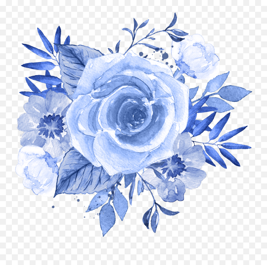 Blue Flowers Png Images - Watercolor Blue Flower Transparent Background,Blue  Flowers Png - free transparent png images 