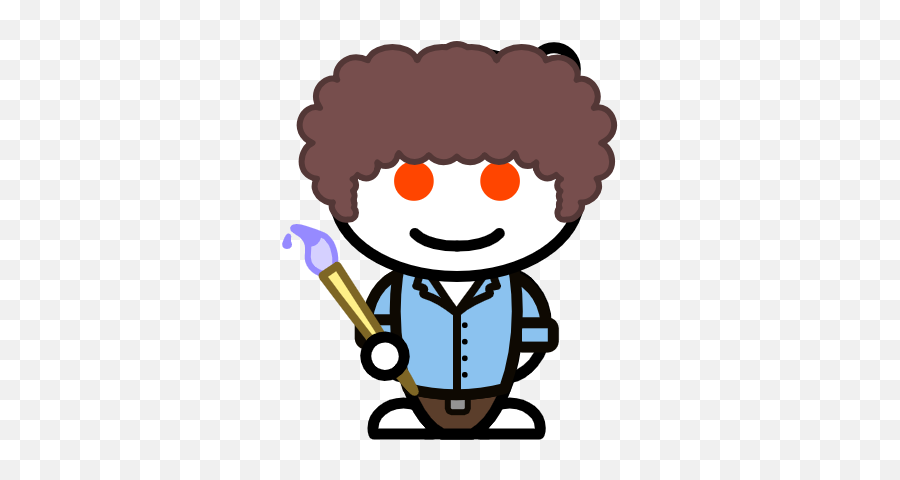 I Made My Snoovatar Into Bob Ross - Happy Png,Bob Ross Icon