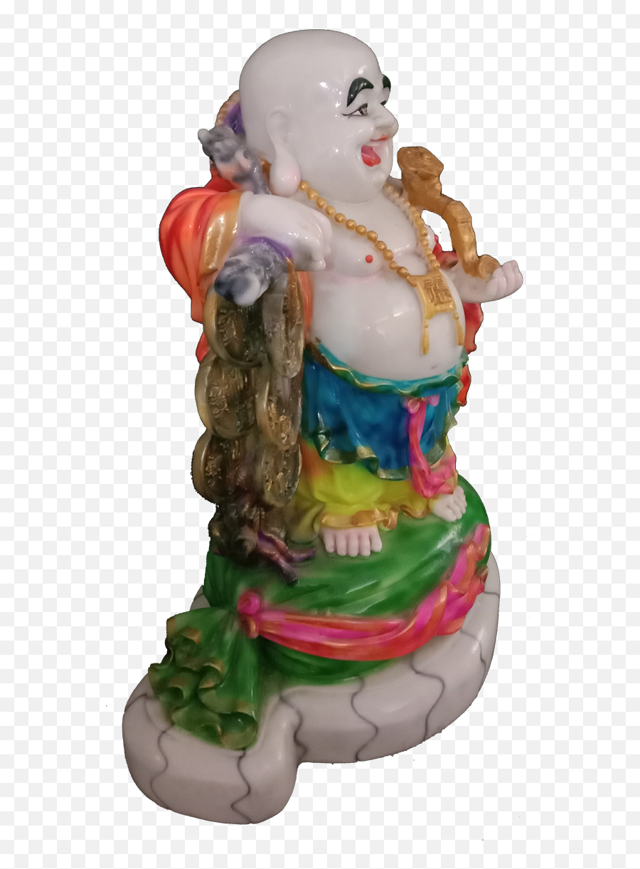 Glossy Colourful Laughing Buddha Statue For Decoration - Fictional Character Png,Buddha Icon