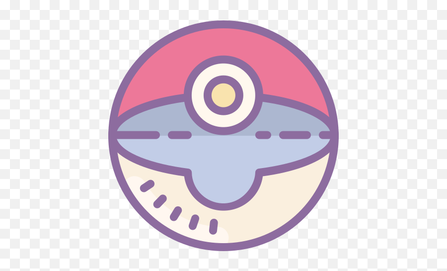 Open Pokeball Icon In Cute Color Style - Dot Png,Pokeball Icon Png