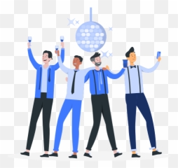 Bachelor Party Customizable Isometric Illustrations Amico Style - Sharing png