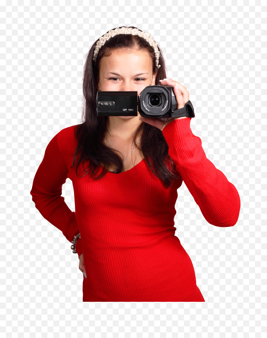 Camcorder Png - Girl With A Video Camera,Camcorder Png
