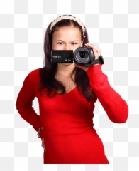 Camcorder Png - Girl With A Video Camera,Camcorder Png