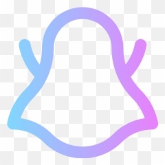 Snapchat - Free social media icons Purple Transparent Logo Png