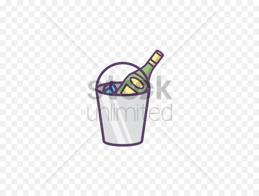 Champagne Clipart Ice Png - Wine Bottle,Beer Bucket Png