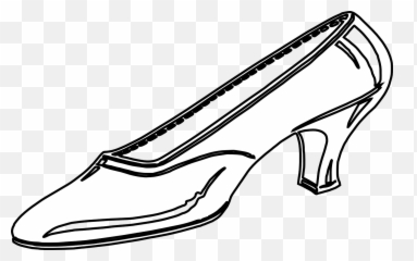 Womens Shoe High Heels Low Heel - Shoe In Black And White Png,High Heel Png