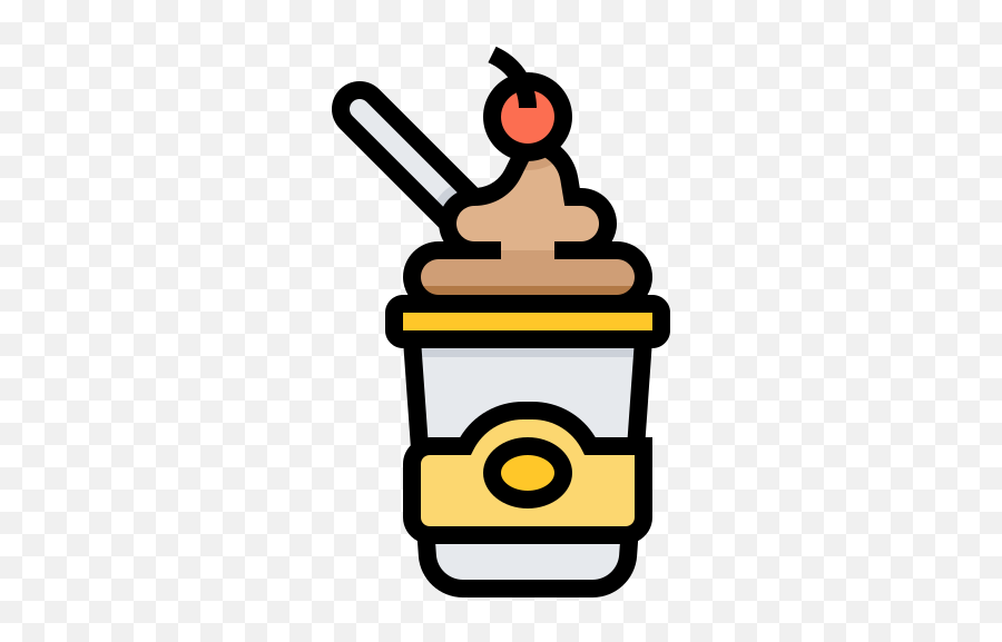 Cream Cup Frozen Ice Sweets Free Icon Of Street Food And - Icon Png,Ice Cream Cup Png