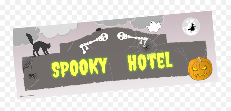 Free Spooky Halloween Hotel Banner Printable Early Yearsey - Banner Png,Spooky Png