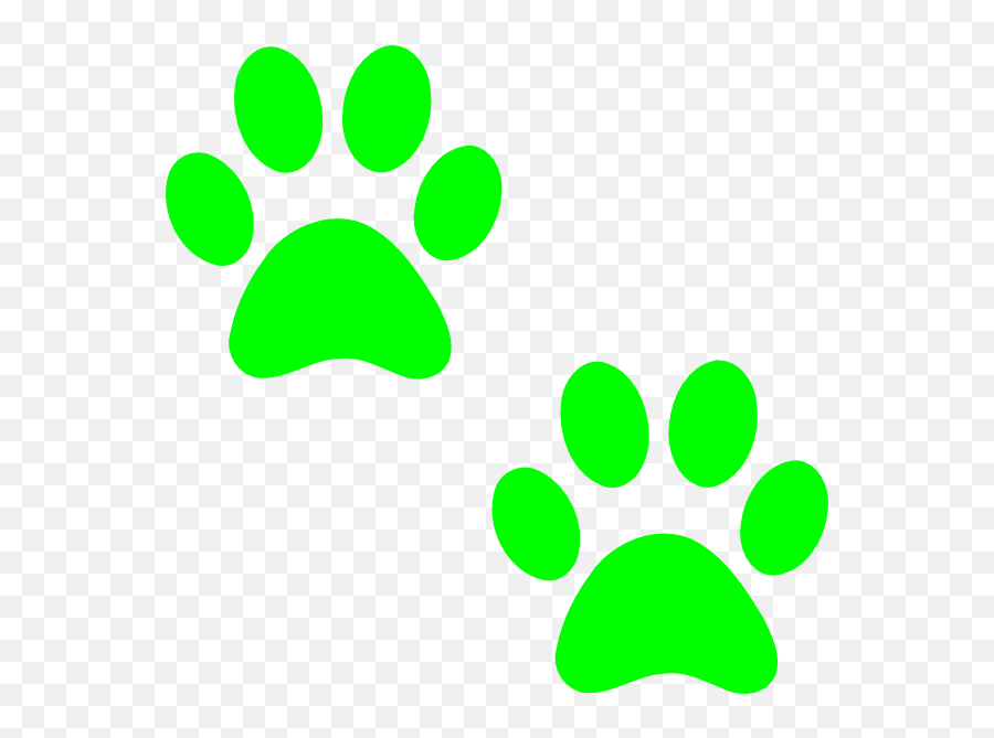 Wildcat Clipart Claw - Green Cat Paw Print Png,Claw Transparent