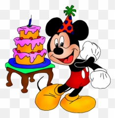 Mickey Mouse Birthday Png Clipart - Birthday Mickey Mouse Png Hd,Mickey Mouse Birthday Png