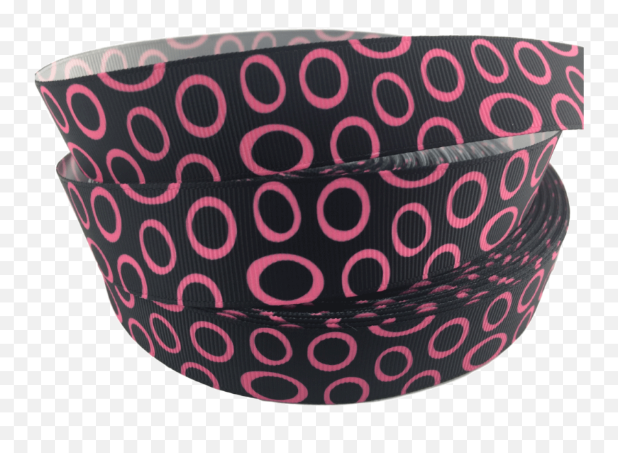 Hot Pink Rings Grosgrain Ribbons - Storage Basket Png,Black Ribbon Png