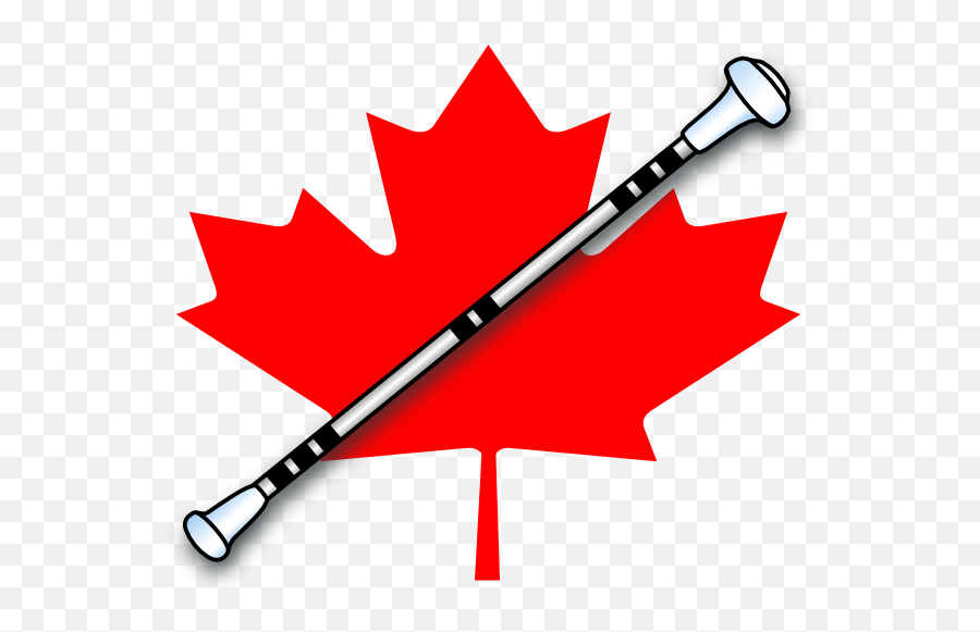 Baton U0026 Maple Clip Art - Vector Clip Art Online Canada Flag Png,Baton Png