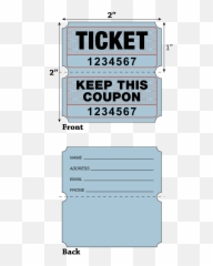 Blue Raffle Tickets - Number Png,Raffle Ticket Png