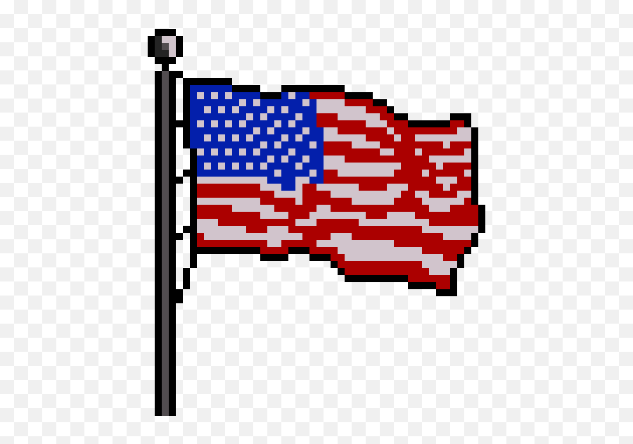American Flag Pixel Art Maker - Minecraft Flag Pixel Art Png,America Flag Png