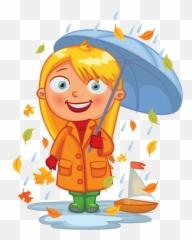 Autumn Children - Cartoon Seasons For Kids png