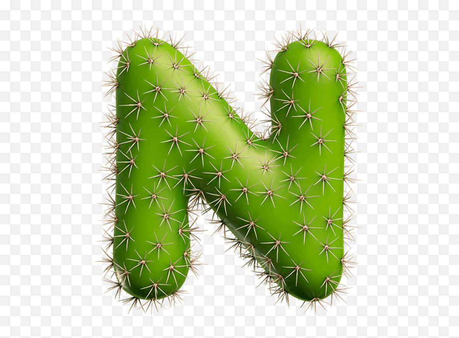 Green Cactus Font - Cactus Letter C Clipart Png,Cute Cactus Png
