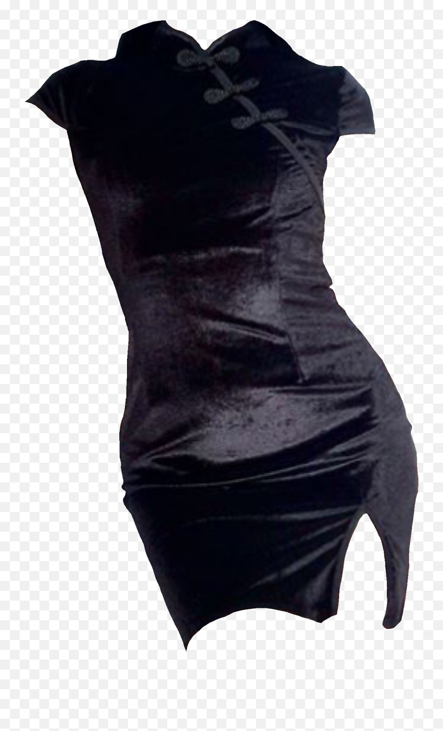 Black Asian Dress Polyvore Moodboard - Silk Dress Aesthetic Png,Black Dress Png