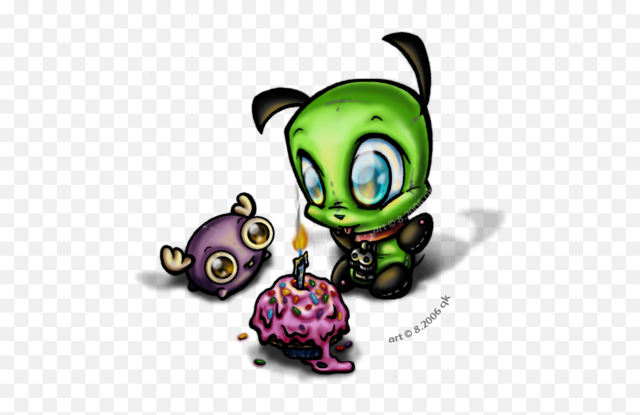 Invader Zim - Gir And Mini Moose Hd Png Download Original Cute Invader Zim Mini Moose,Invader Zim Png