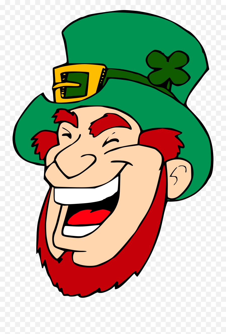 Leprechaun Laughing Face - Clip Art Leprechaun Face Png,Leprechaun Png