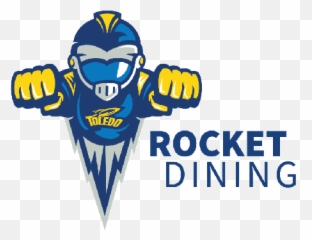 Contactless Pickup New Food Options - Toledo Rockets Mascot png