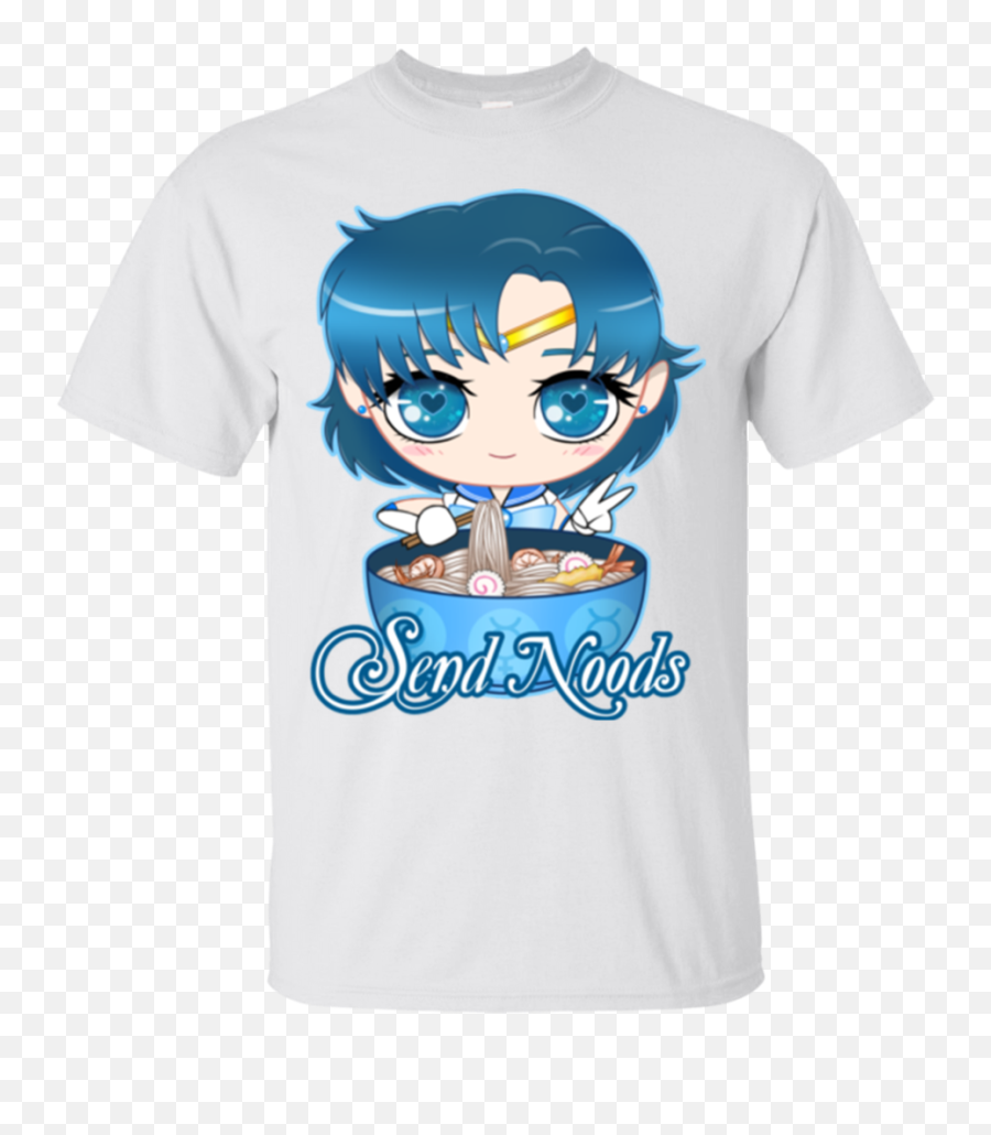 Sailor Mercury Send Noods Basic Tee - Short Sleeve Png,Sailor Mercury Png