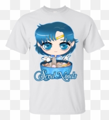 Sailor Mercury Send Noods Basic Tee - Short Sleeve Png,Sailor Mercury Png