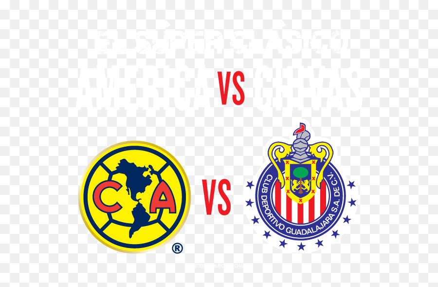 El Super Clasico Club America Vs - Club Deportivo Guadalajara Sa De Cv Logo Black And White Png,Club America Logo