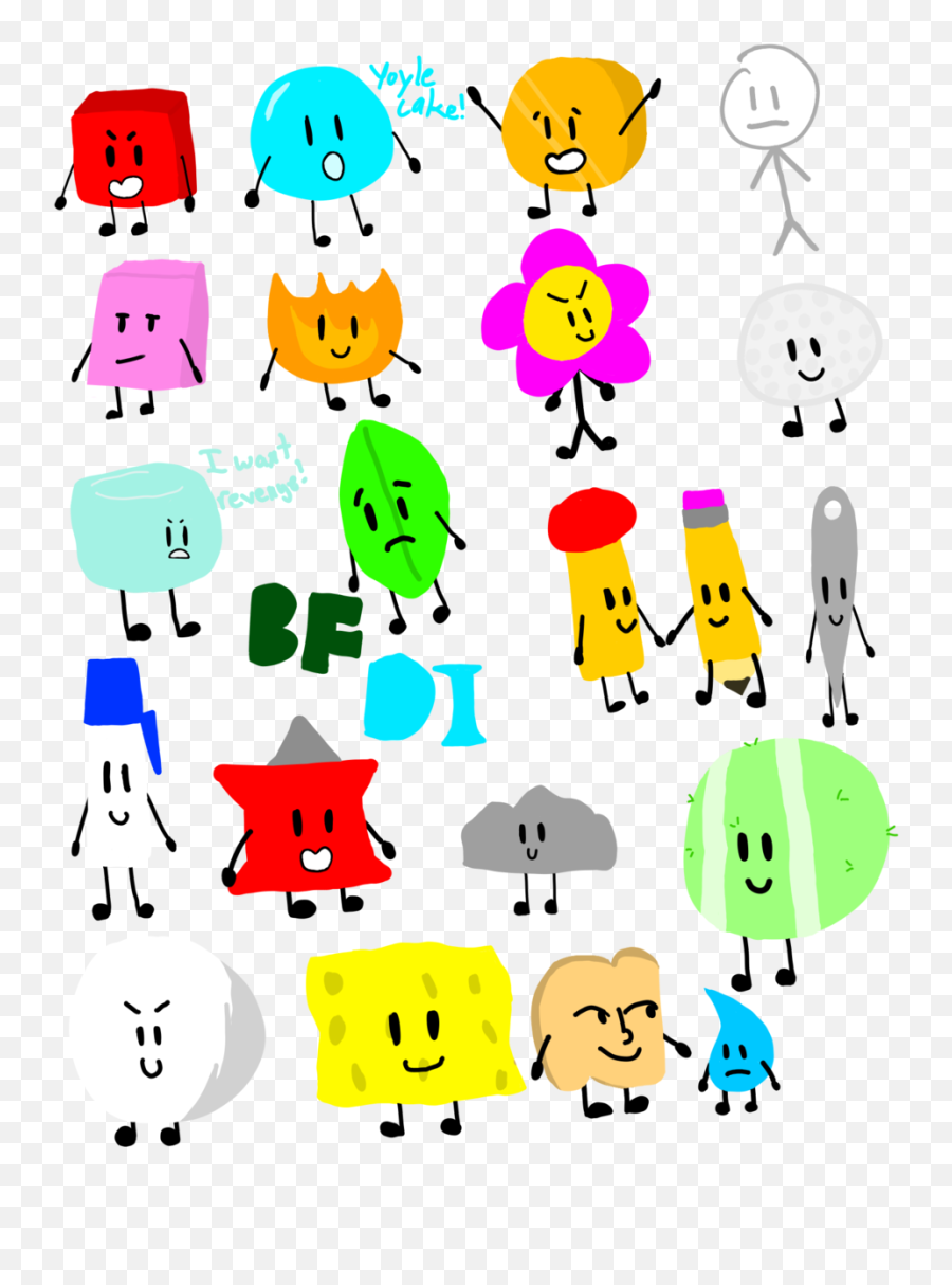 All Bfdi Characters Spudbae - Character Battle For Dream Island Png,Bfdi Icon