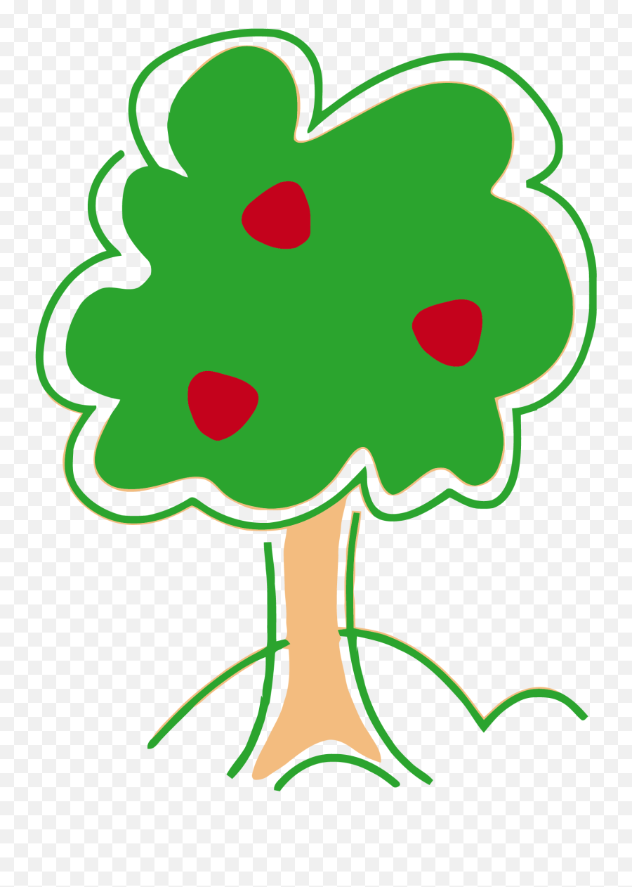 Basic Cute Apple Tree Clipart Png - Tree Cute Clipart Png,Tree Clip Art Png