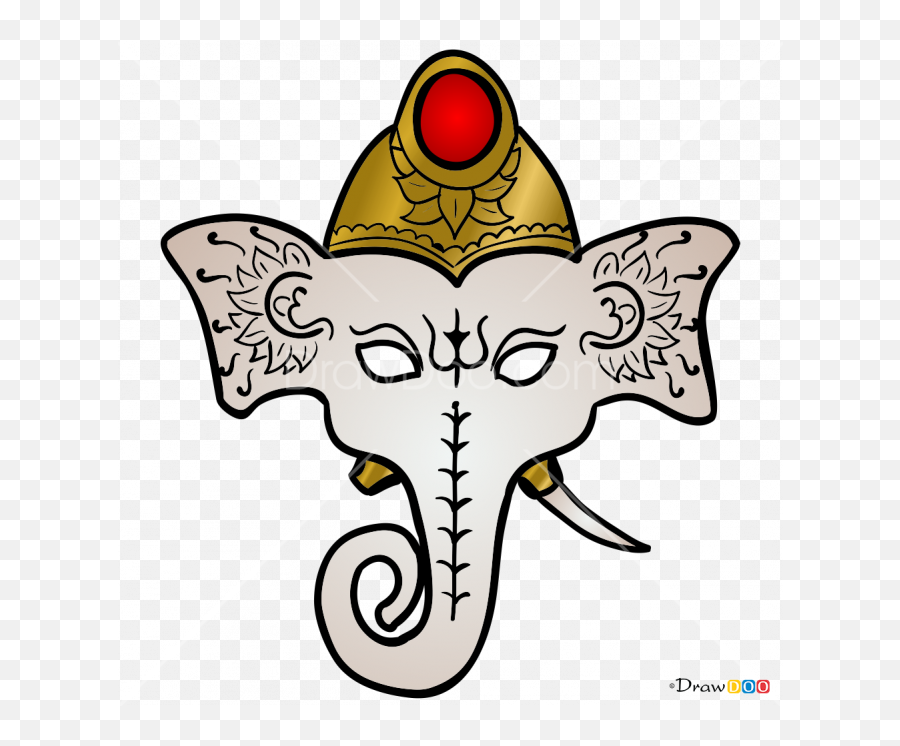 Ganesh Drawing Free Download - Ganesha Face Mask Png,Ganesh Png