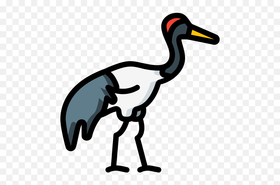 Red Crowned Crane - Free Animals Icons Long Png,Red Icon