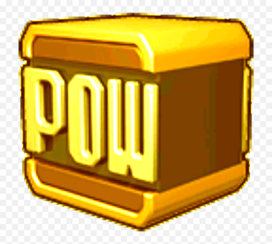 Download Golden Pow Block Icon - Pow Block Smash Bros Png Pow Block Smash Bros,Block Icon
