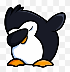 Dab Dabbing Cool Penguin Throw Pillow - png