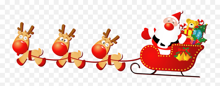 Santa Sleigh Png Images Free Download - Santa On Sleigh Png,Sleigh Png