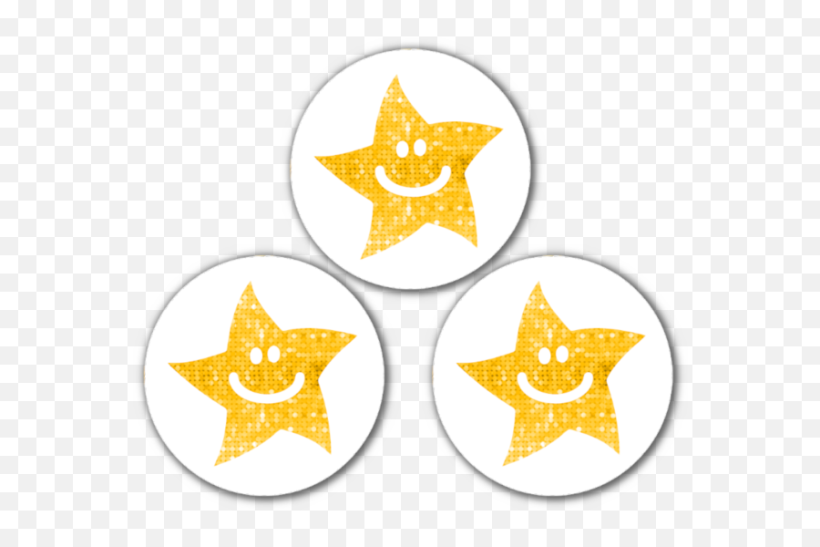 Gold Star Sparklly Mini Stickers - Emblem Png,Gold Sparkle Png
