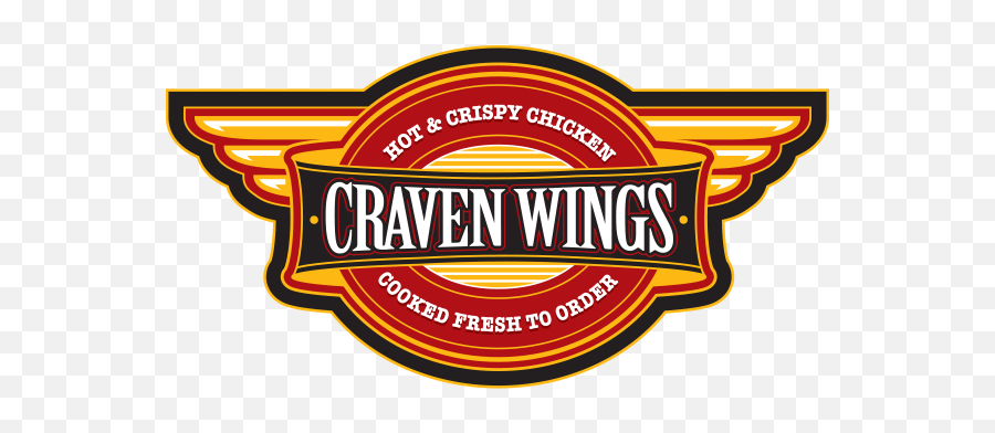 Craven Wings Hot And Crispy Chicken Cooked Fresh To Order - Chicken Wings Logo Png,Wings Logo