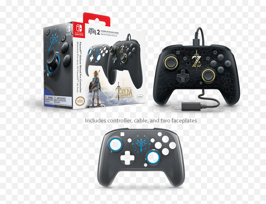 Pdp Faceoff Wired Pro Controller For Switch - Zelda Pro Controller Switch Zelda Png,Switch Controller Png