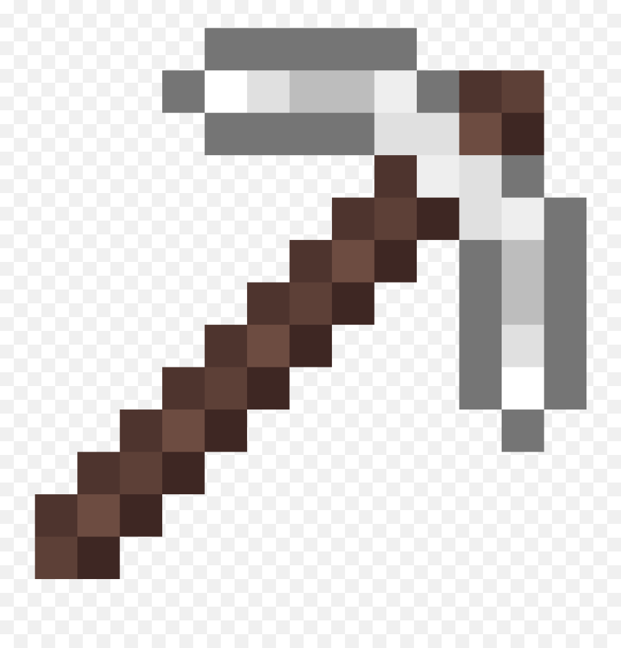 Transparent Minecraft Pickaxe Png - Pickaxe Minecraft Png,Minecraft Transparent Background