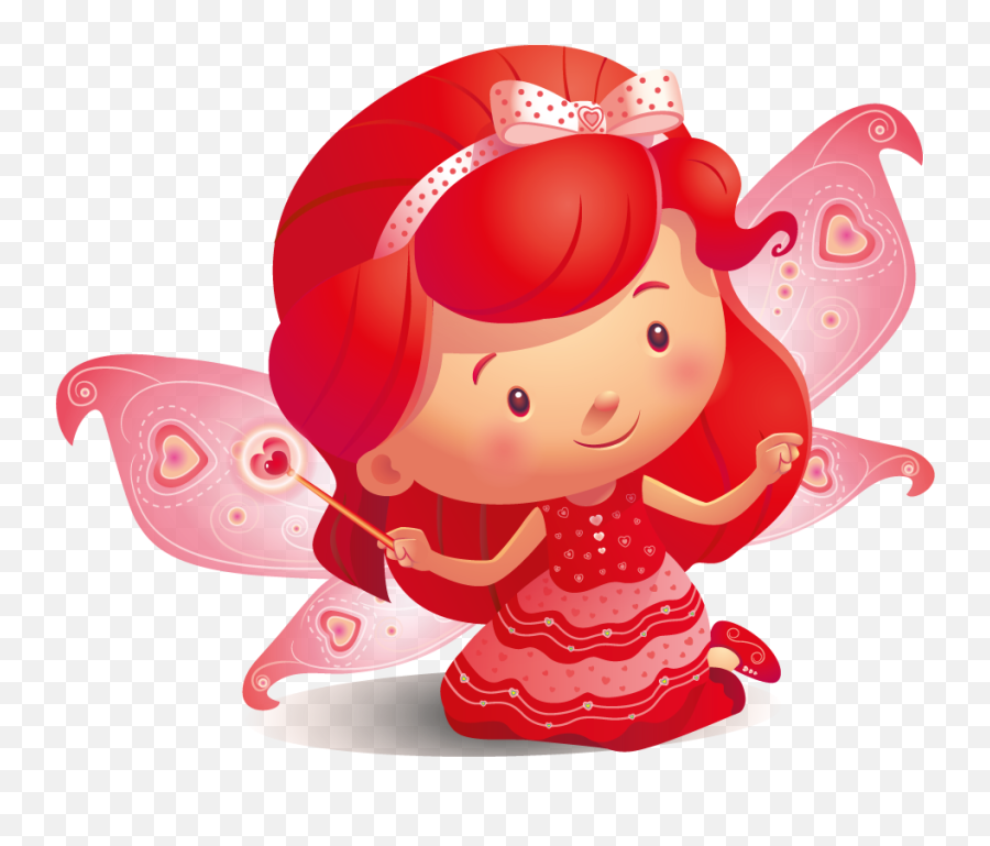 Colour Fairies - Red Colour Cartoon Character Png,Fairy Png