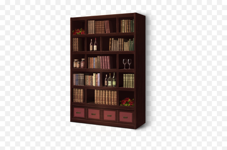 Book Shelf Transparent Png Clipart - Bookcase Transparent Background,Bookcase Png