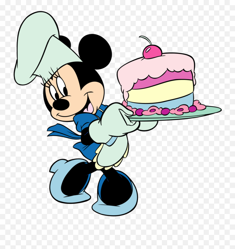 Mickey Clipart Birthday - Minnie Mouse With Birthday Cake Png,Mickey Mouse Birthday Png