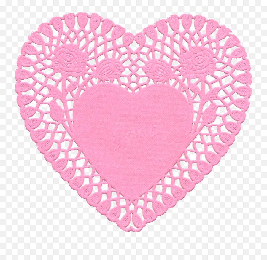 Png Free Doily Heart - John 3 16 Valentines,Doily Png